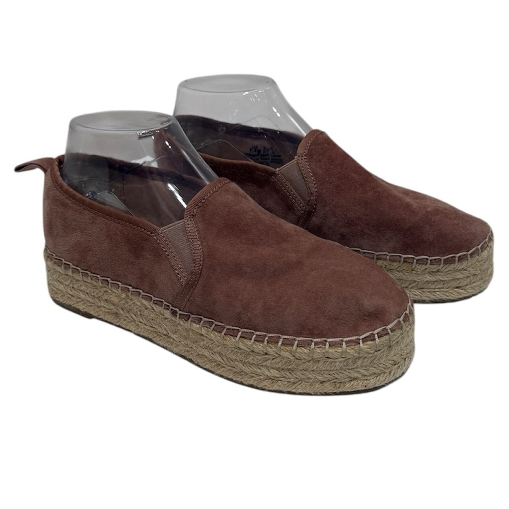 Sam Edelman Carrin Suede Platform Espadrille Slip-On Shoes 7.5 M Dust Rose Pink
